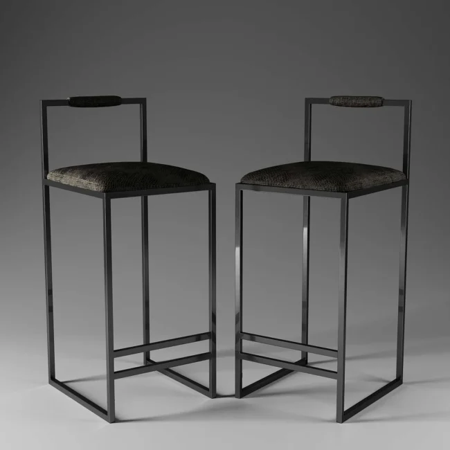 Luxe Upholstered Bar Stool