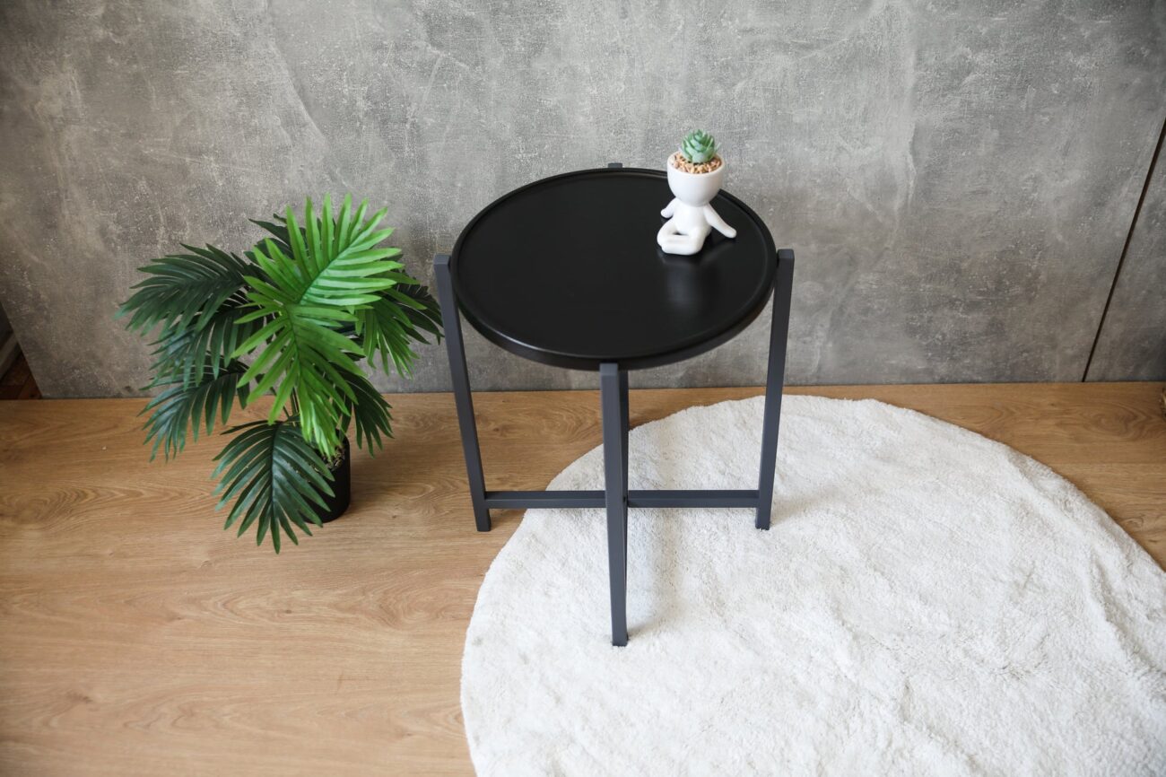 Round Tray Top Side Table - Image 4