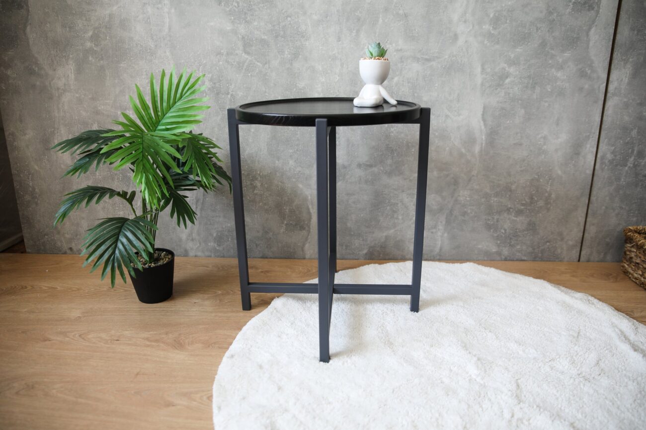 Round Tray Top Side Table - Image 5