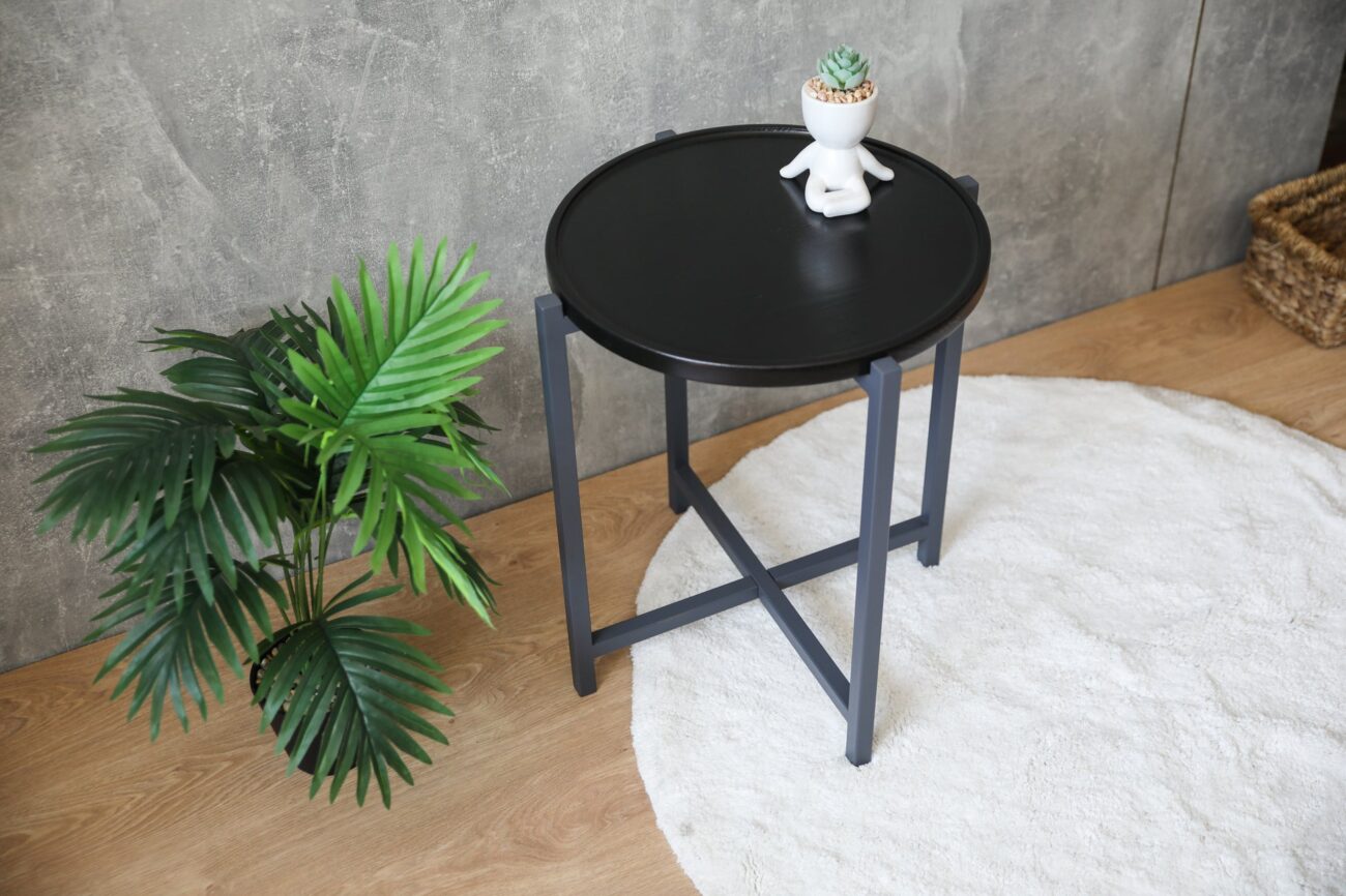 Round Tray Top Side Table - Image 6