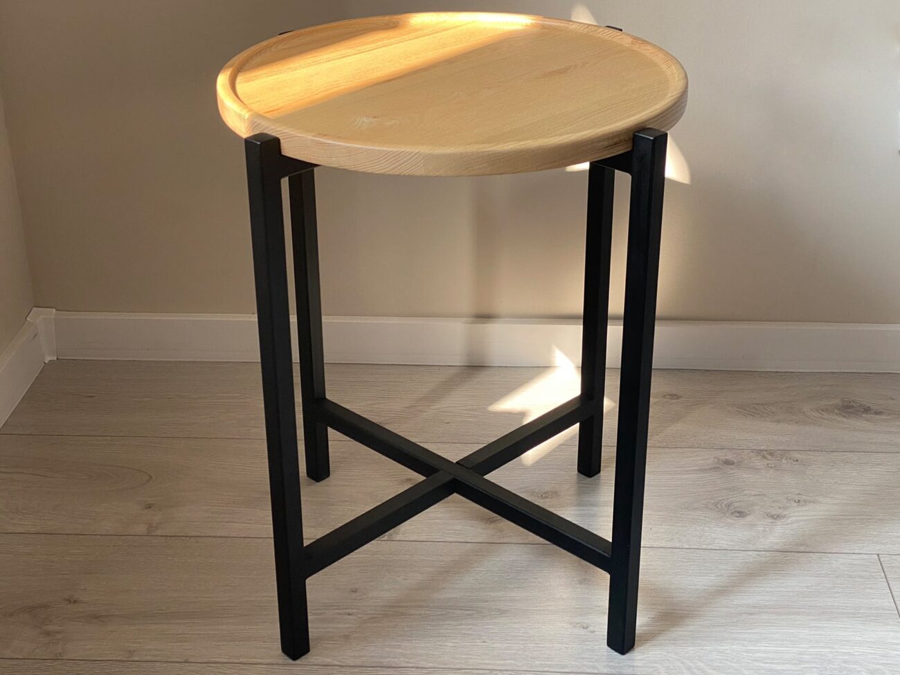 Rustic Round Tray Table - Image 5