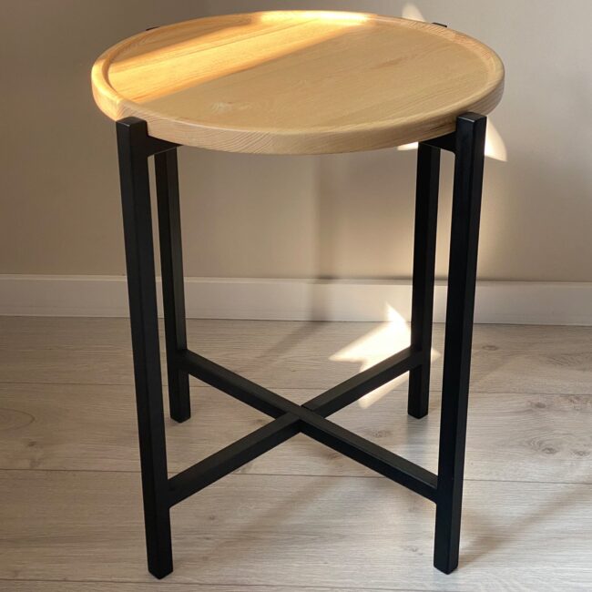 Rustic Round Tray Table - Image 5