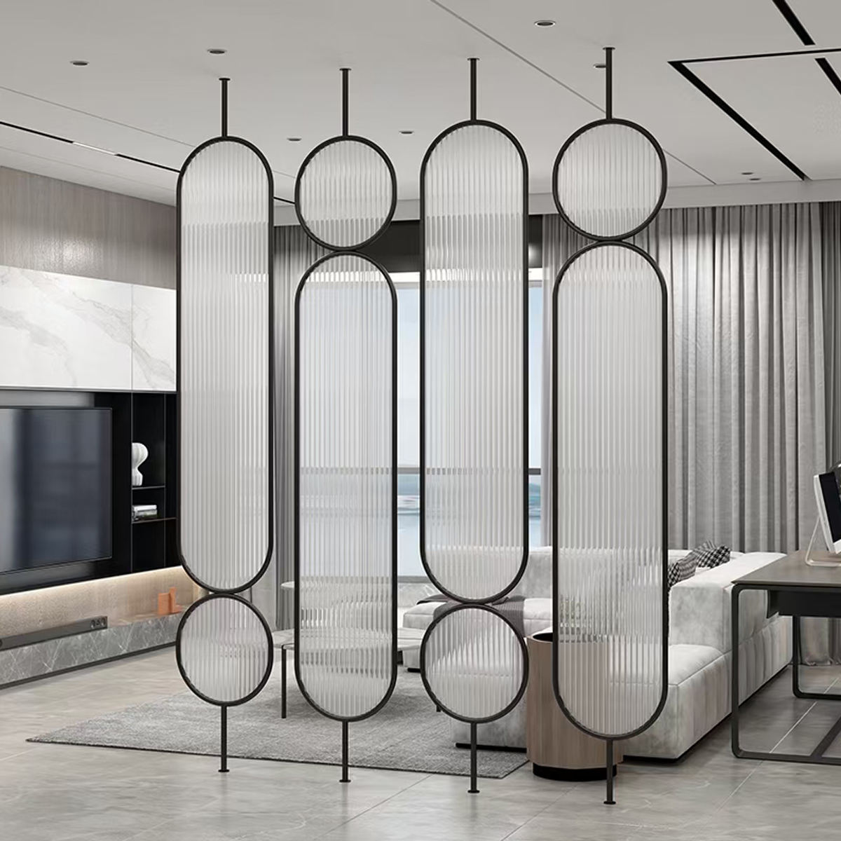 Decorative Space Partition with Circles - Image 2