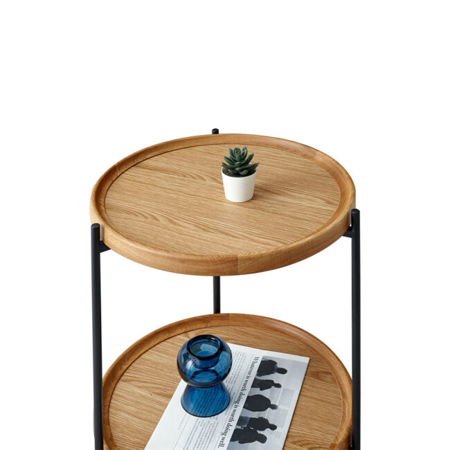 Two-Tier Round Side Table - Image 4