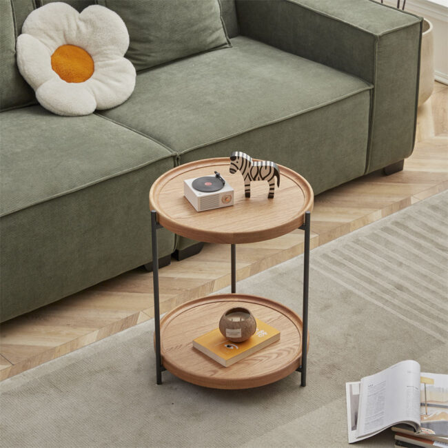 Two-Tier Round Side Table - Image 2