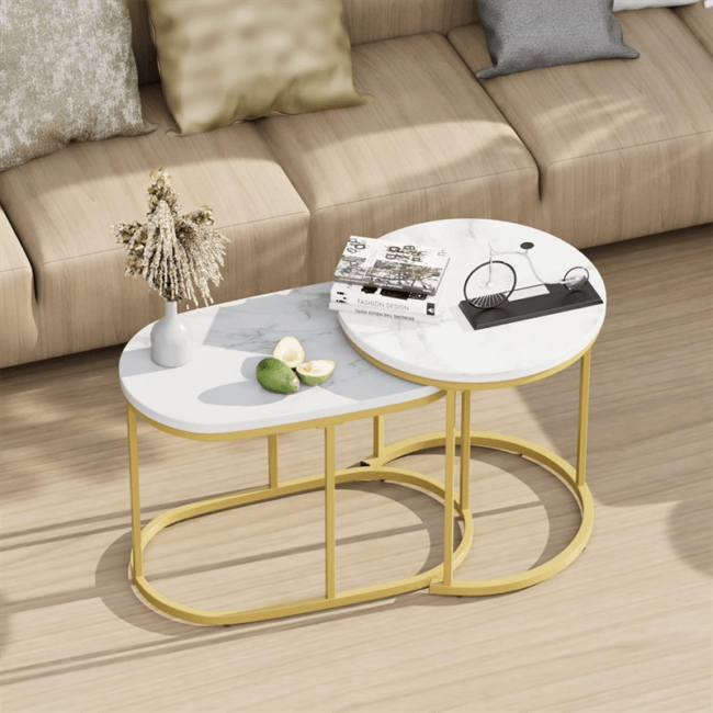Chic Marble Nesting Tables