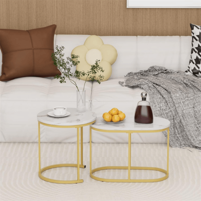 Chic Marble Nesting Tables - Image 8