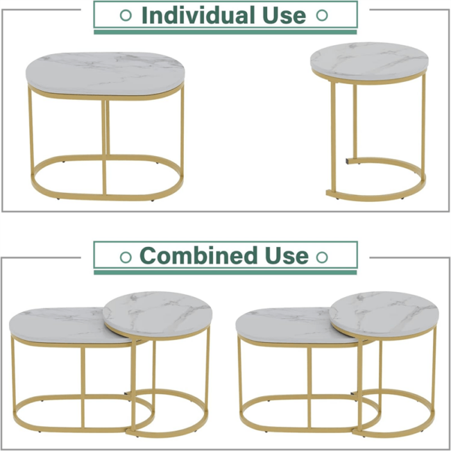 Chic Marble Nesting Tables - Image 10